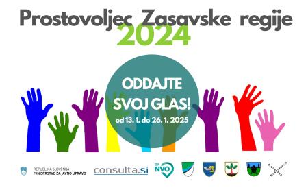 Slika: logotipi projekta Prostovoljec zasavske regije