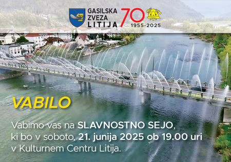 Vodni curki na litijskem mostu
