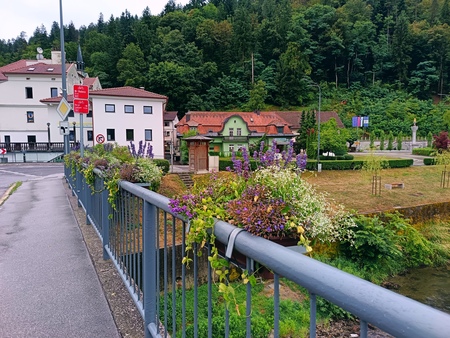 Slika: rože na mostu 