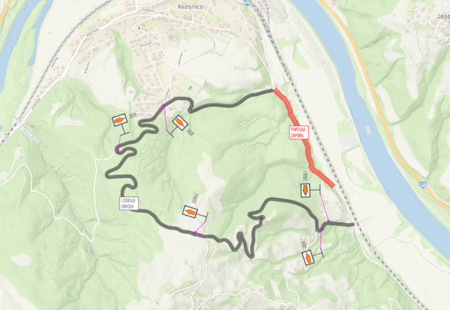 območje zapore in obvozi