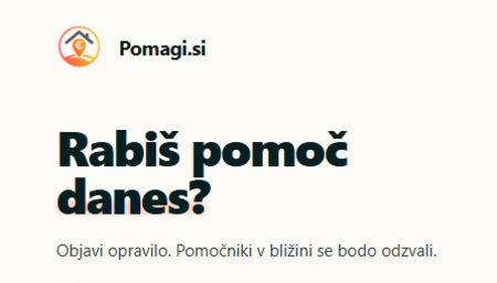zajem zaslona na spletni strani pomagi.si